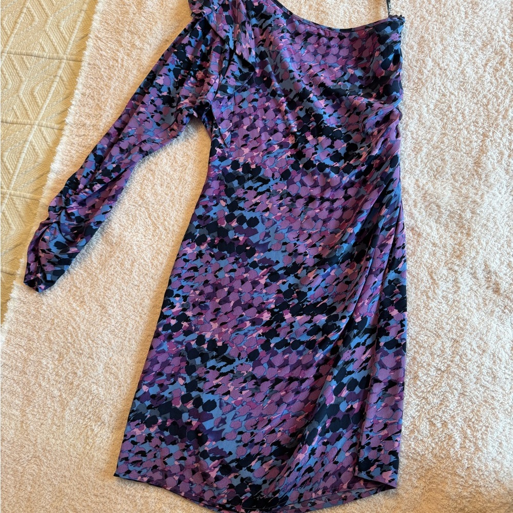 Charlie Jade Purple and Blue One-Shoulder Dress